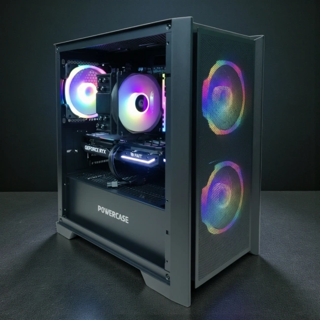 Игровой компьютер 991689 (Ryzen 5 7600X 4.7 ГГц/AMD B650/32 ГБ 6.0 ГГц/1024 SSD/RTX 5060 Ti 8 ГБ/Wi-Fi/650W/Powercase ALISIO Micro Z3B ARGB V2 ARGB Black) - купить по выгодной цене!